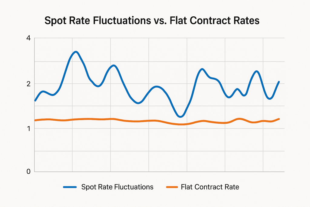 Spot rate trends vs contract freight pricing – freight cost optimization