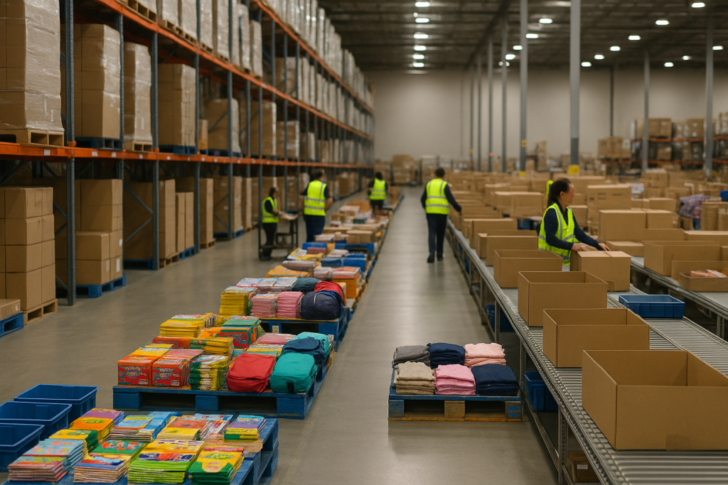 Increased shipping activity for retail goods during summer and back-to-school season